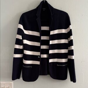 Talbots STRIPE MODERN SWEATER BLAZER M NWOT